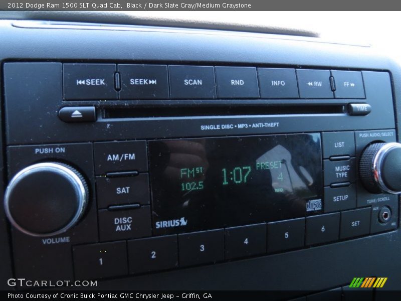 Black / Dark Slate Gray/Medium Graystone 2012 Dodge Ram 1500 SLT Quad Cab