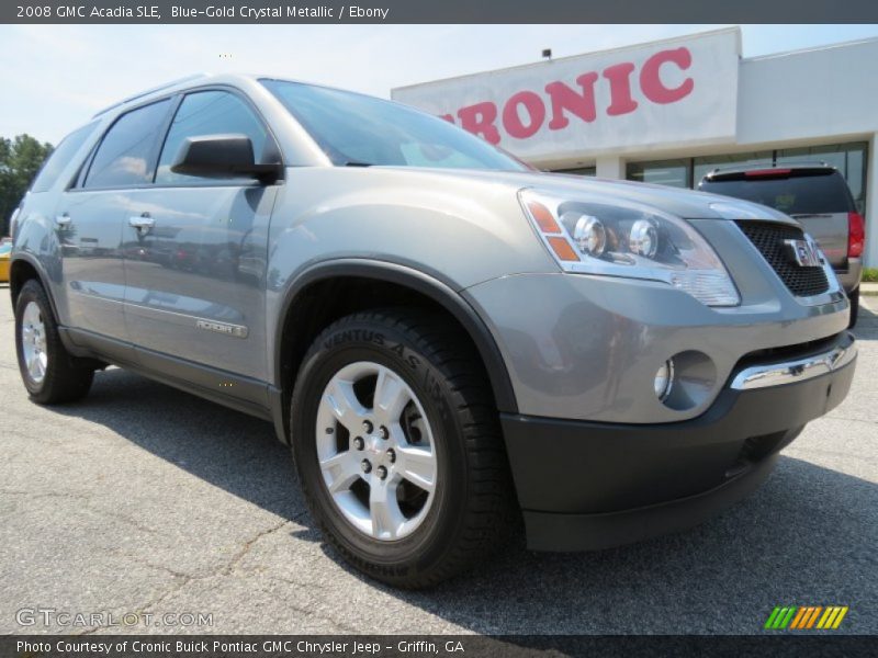 Blue-Gold Crystal Metallic / Ebony 2008 GMC Acadia SLE