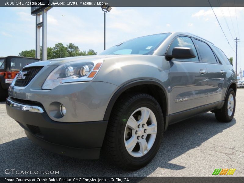 Blue-Gold Crystal Metallic / Ebony 2008 GMC Acadia SLE