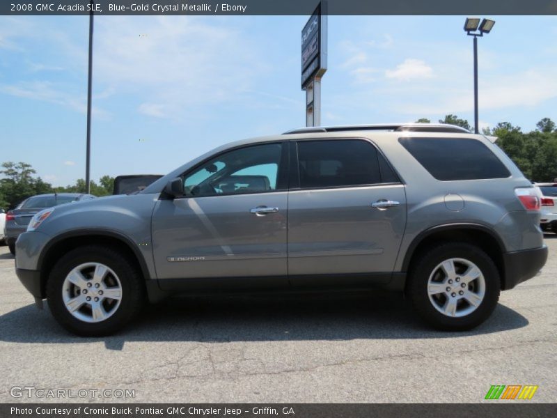 Blue-Gold Crystal Metallic / Ebony 2008 GMC Acadia SLE