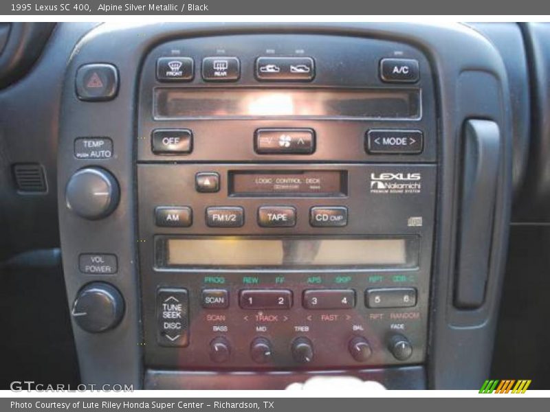 Alpine Silver Metallic / Black 1995 Lexus SC 400