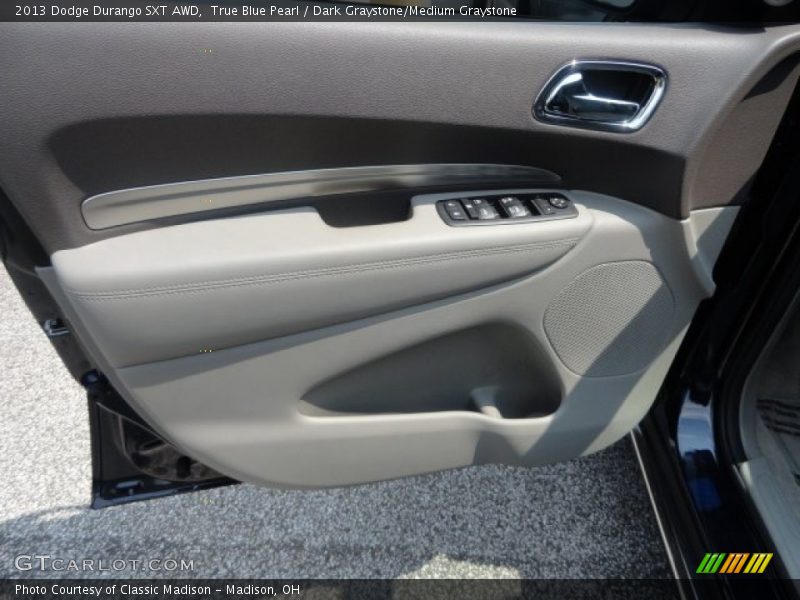 True Blue Pearl / Dark Graystone/Medium Graystone 2013 Dodge Durango SXT AWD