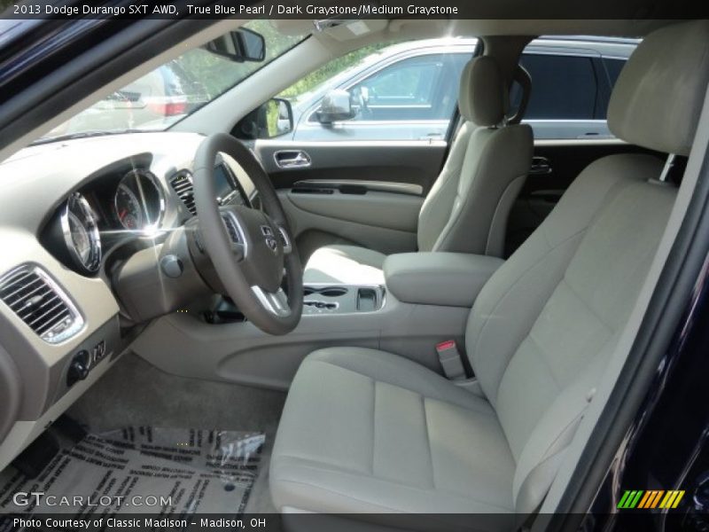 True Blue Pearl / Dark Graystone/Medium Graystone 2013 Dodge Durango SXT AWD