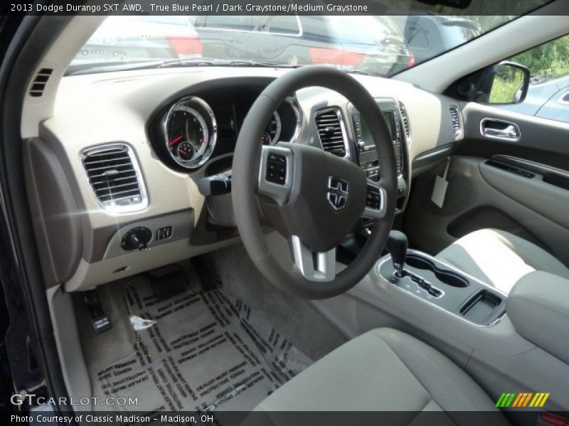 True Blue Pearl / Dark Graystone/Medium Graystone 2013 Dodge Durango SXT AWD