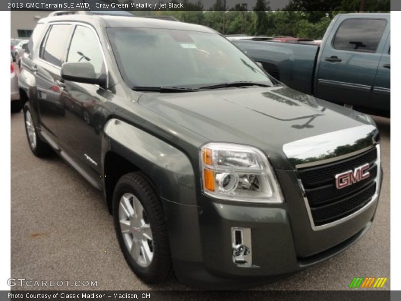 Gray Green Metallic / Jet Black 2013 GMC Terrain SLE AWD
