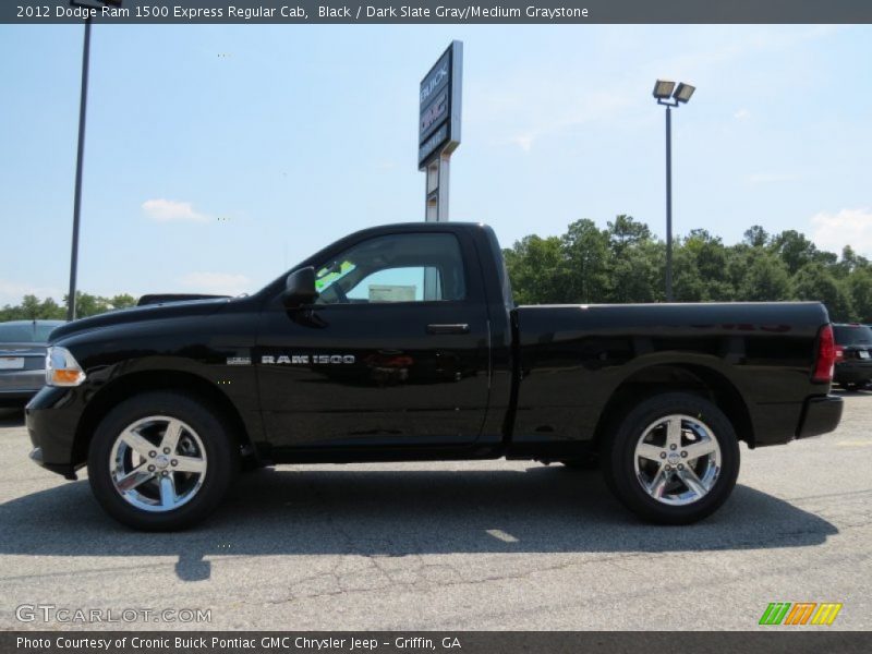 Black / Dark Slate Gray/Medium Graystone 2012 Dodge Ram 1500 Express Regular Cab
