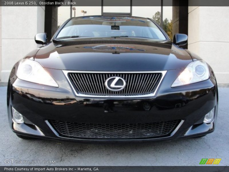 Obsidian Black / Black 2008 Lexus IS 250