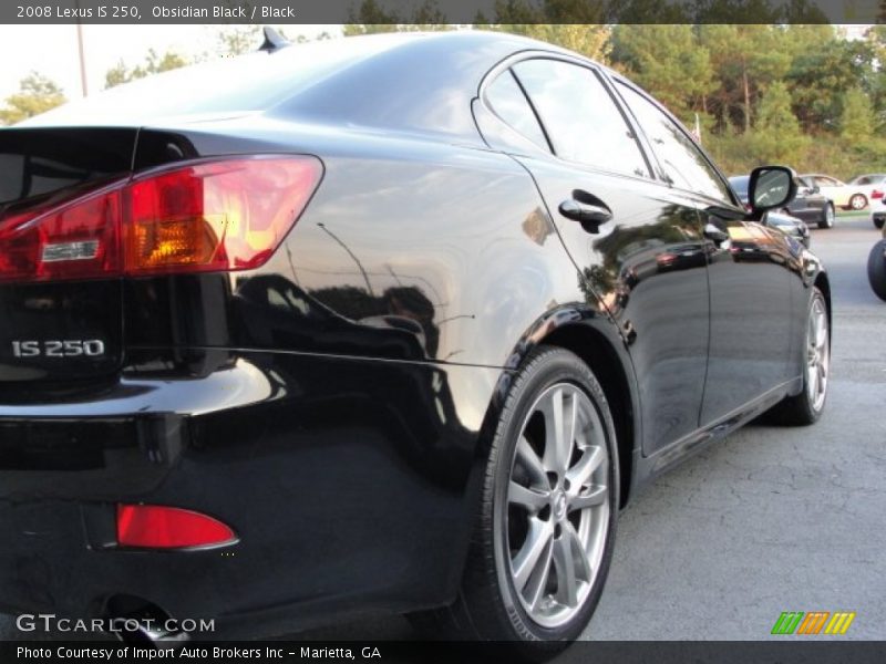 Obsidian Black / Black 2008 Lexus IS 250