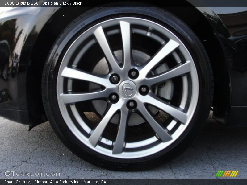 Obsidian Black / Black 2008 Lexus IS 250