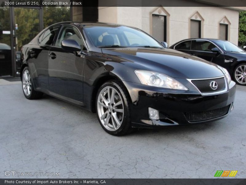 Obsidian Black / Black 2008 Lexus IS 250