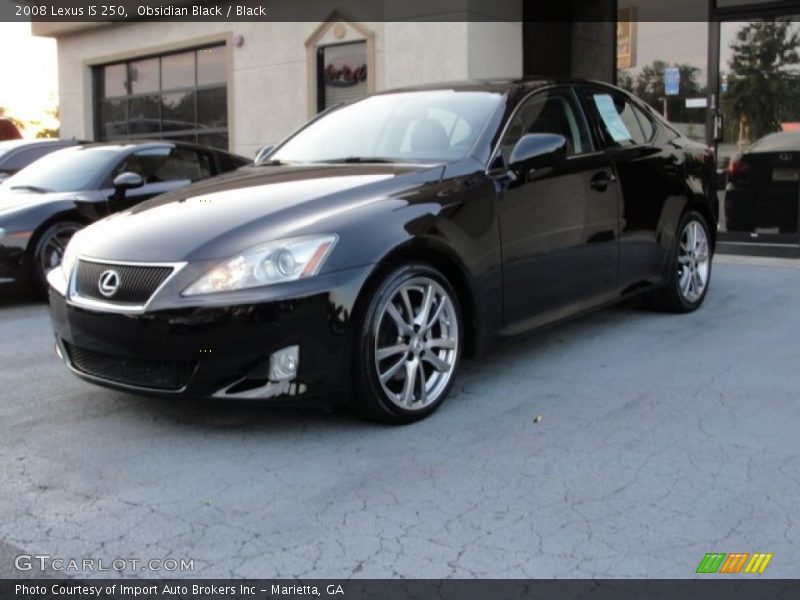 Obsidian Black / Black 2008 Lexus IS 250