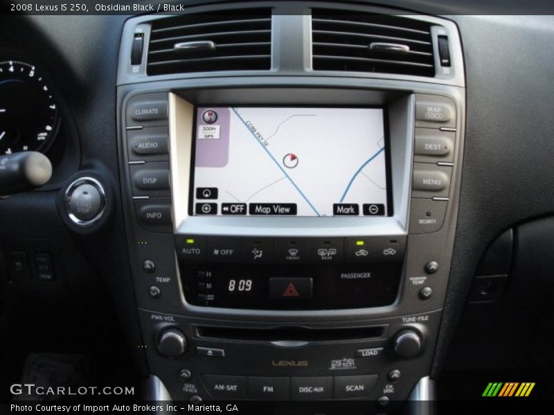 Obsidian Black / Black 2008 Lexus IS 250