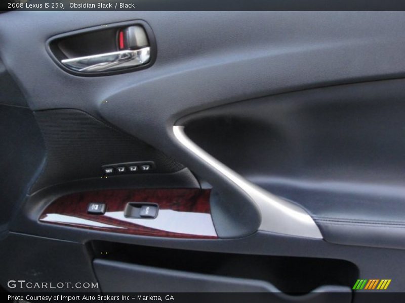 Obsidian Black / Black 2008 Lexus IS 250