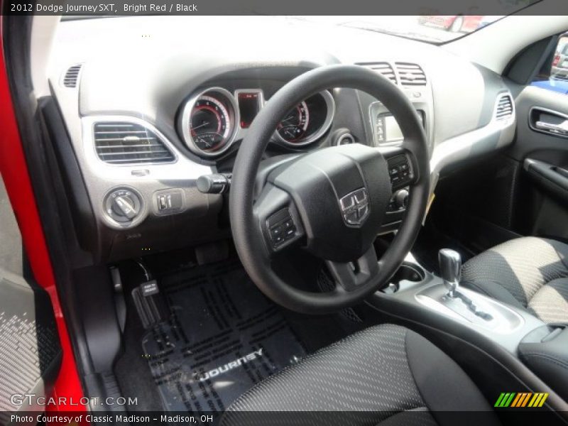 Bright Red / Black 2012 Dodge Journey SXT
