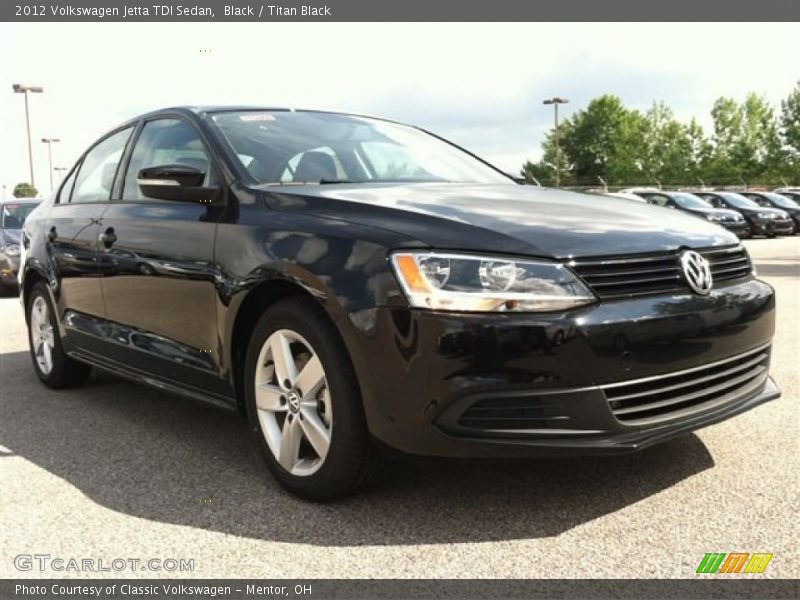 Black / Titan Black 2012 Volkswagen Jetta TDI Sedan