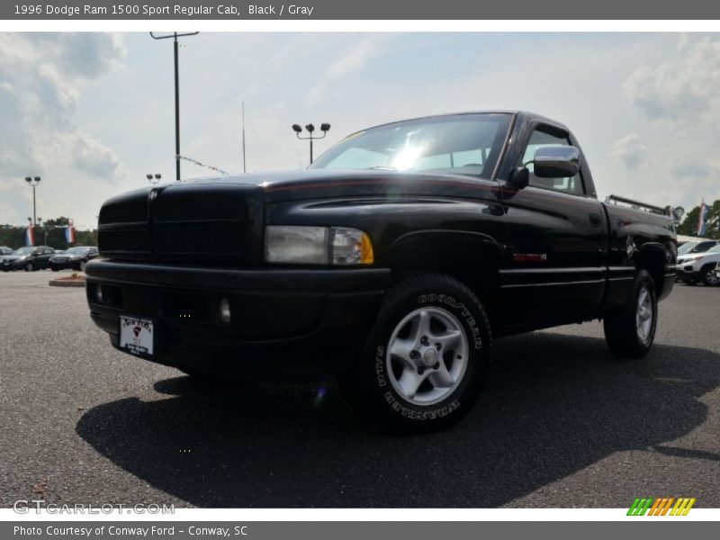 Black / Gray 1996 Dodge Ram 1500 Sport Regular Cab