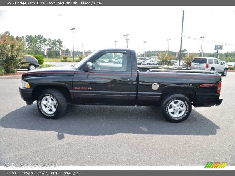 Black / Gray 1996 Dodge Ram 1500 Sport Regular Cab
