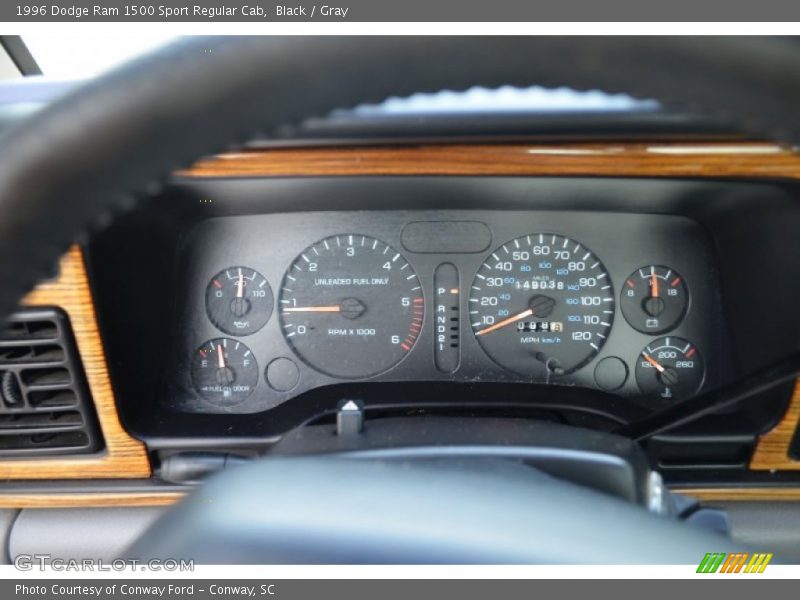  1996 Ram 1500 Sport Regular Cab Sport Regular Cab Gauges