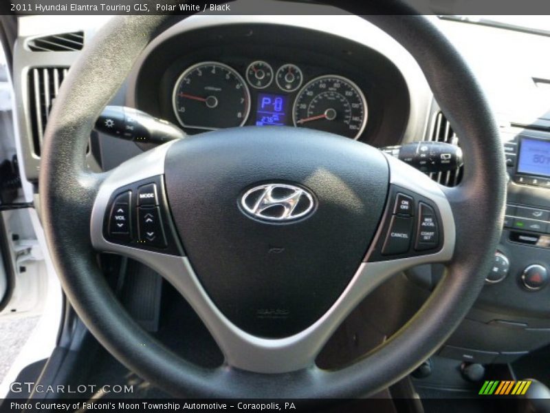 Polar White / Black 2011 Hyundai Elantra Touring GLS