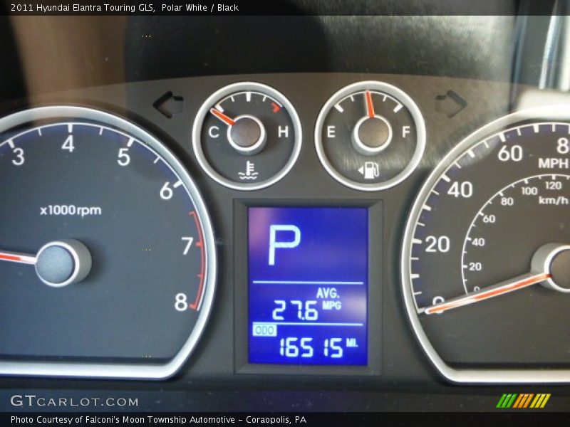 Polar White / Black 2011 Hyundai Elantra Touring GLS