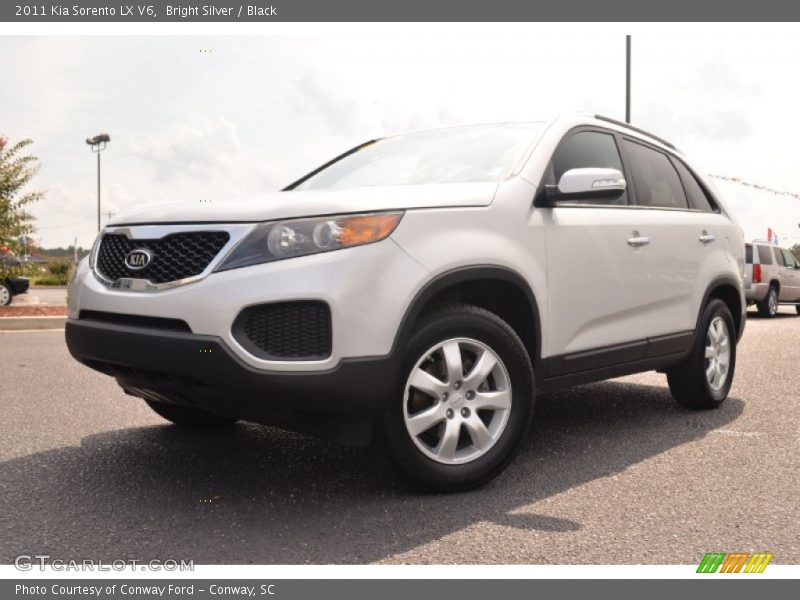 Bright Silver / Black 2011 Kia Sorento LX V6