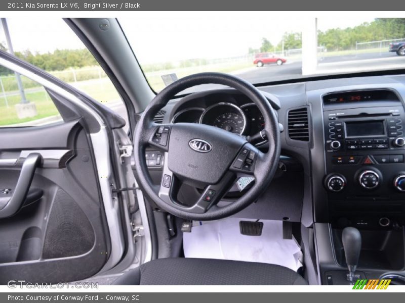 Bright Silver / Black 2011 Kia Sorento LX V6