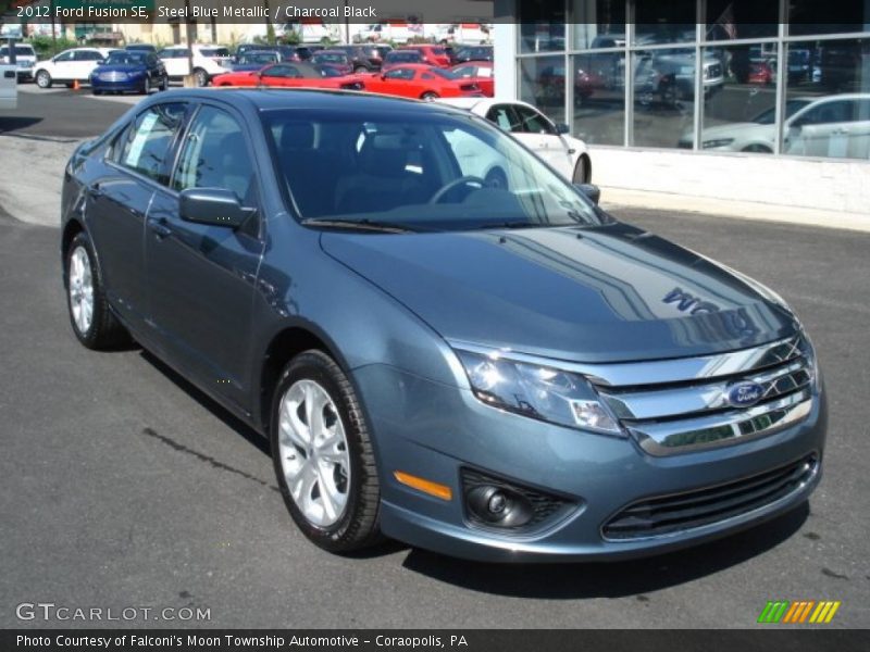 Steel Blue Metallic / Charcoal Black 2012 Ford Fusion SE