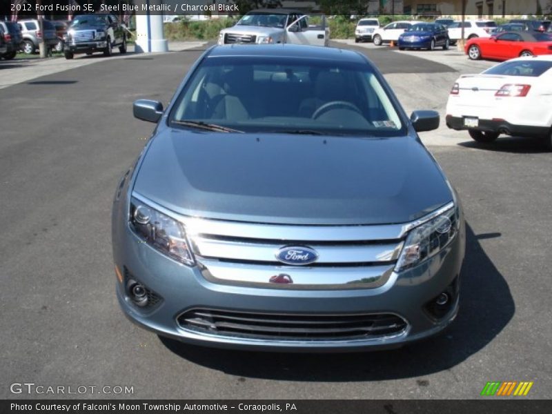 Steel Blue Metallic / Charcoal Black 2012 Ford Fusion SE