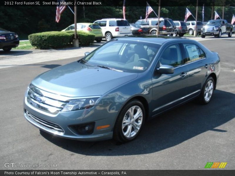 Steel Blue Metallic / Charcoal Black 2012 Ford Fusion SE