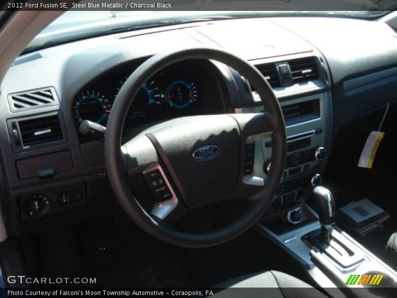 Steel Blue Metallic / Charcoal Black 2012 Ford Fusion SE