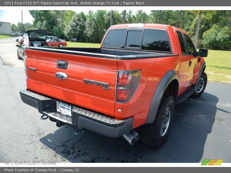 Molten Orange Tri Coat / Raptor Black 2011 Ford F150 SVT Raptor SuperCab 4x4