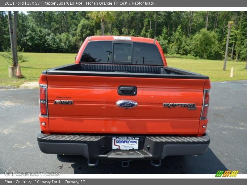 Molten Orange Tri Coat / Raptor Black 2011 Ford F150 SVT Raptor SuperCab 4x4