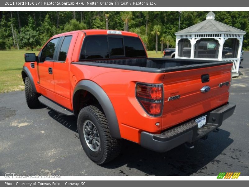 Molten Orange Tri Coat / Raptor Black 2011 Ford F150 SVT Raptor SuperCab 4x4