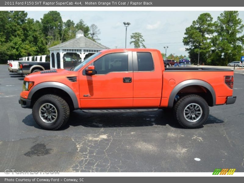  2011 F150 SVT Raptor SuperCab 4x4 Molten Orange Tri Coat