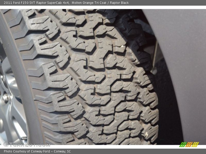 Molten Orange Tri Coat / Raptor Black 2011 Ford F150 SVT Raptor SuperCab 4x4