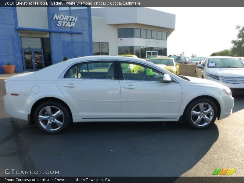 White Diamond Tricoat / Cocoa/Cashmere 2010 Chevrolet Malibu LT Sedan