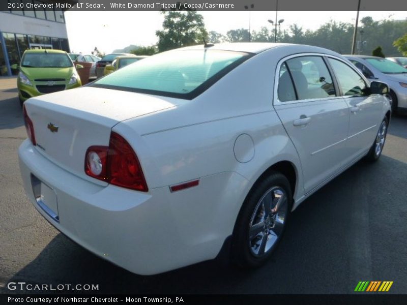 White Diamond Tricoat / Cocoa/Cashmere 2010 Chevrolet Malibu LT Sedan