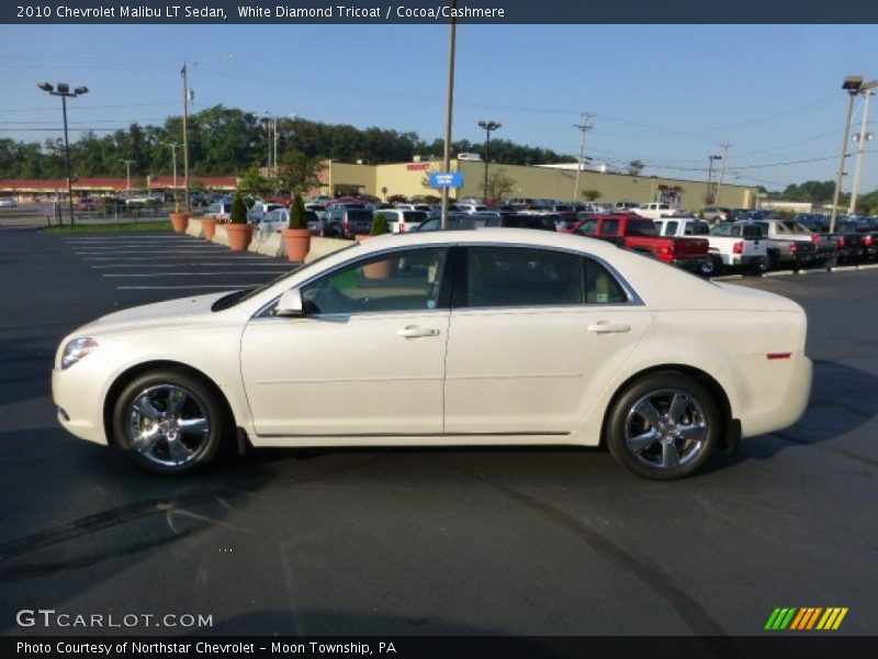 White Diamond Tricoat / Cocoa/Cashmere 2010 Chevrolet Malibu LT Sedan