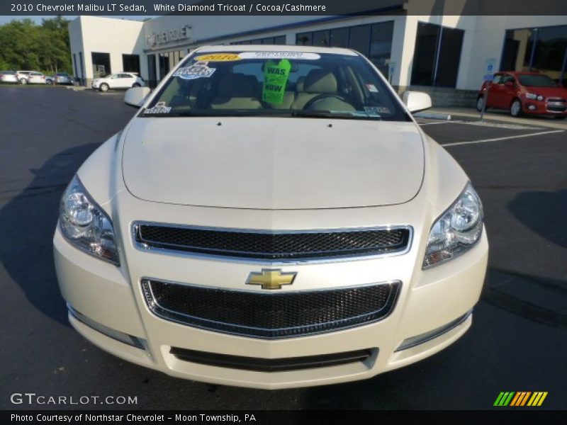 White Diamond Tricoat / Cocoa/Cashmere 2010 Chevrolet Malibu LT Sedan