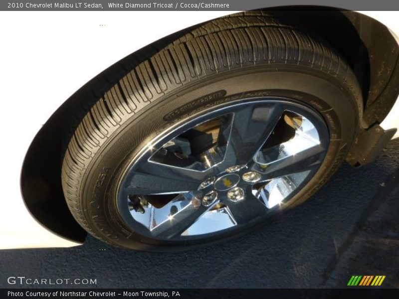 White Diamond Tricoat / Cocoa/Cashmere 2010 Chevrolet Malibu LT Sedan