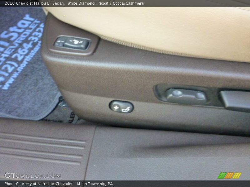 White Diamond Tricoat / Cocoa/Cashmere 2010 Chevrolet Malibu LT Sedan