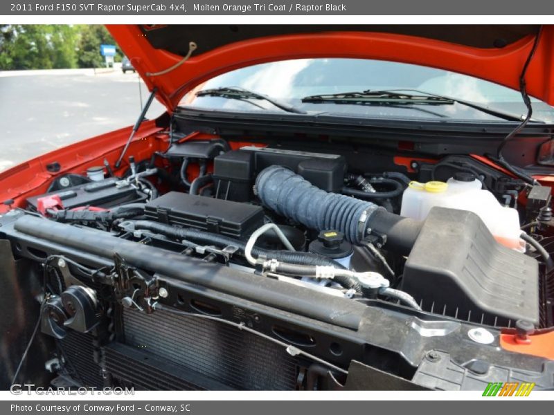 Molten Orange Tri Coat / Raptor Black 2011 Ford F150 SVT Raptor SuperCab 4x4