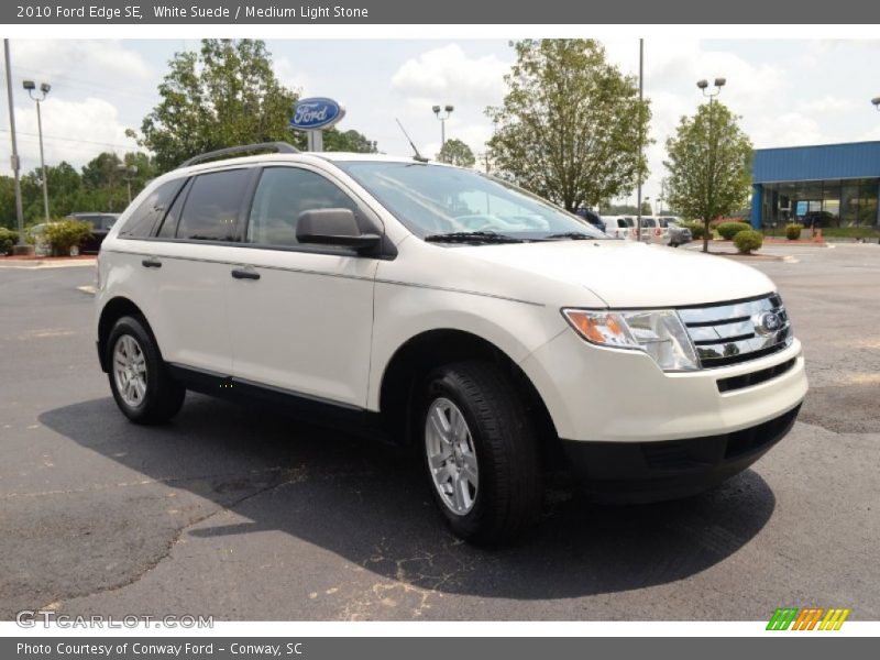 White Suede / Medium Light Stone 2010 Ford Edge SE