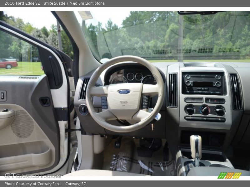 White Suede / Medium Light Stone 2010 Ford Edge SE