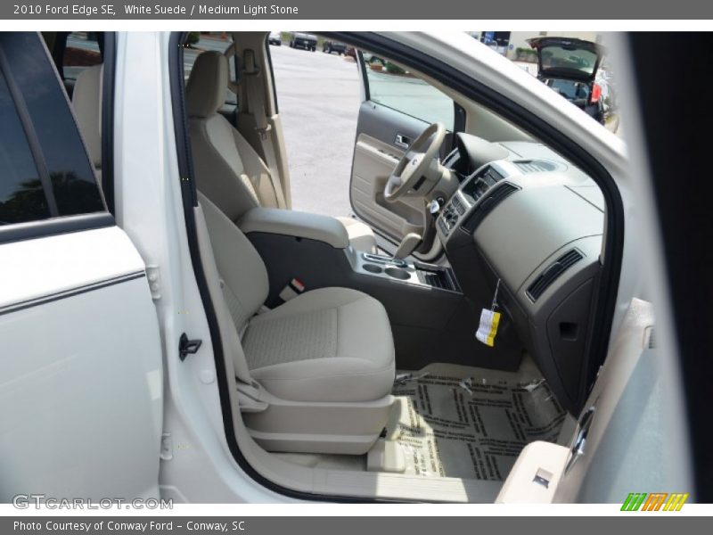 White Suede / Medium Light Stone 2010 Ford Edge SE