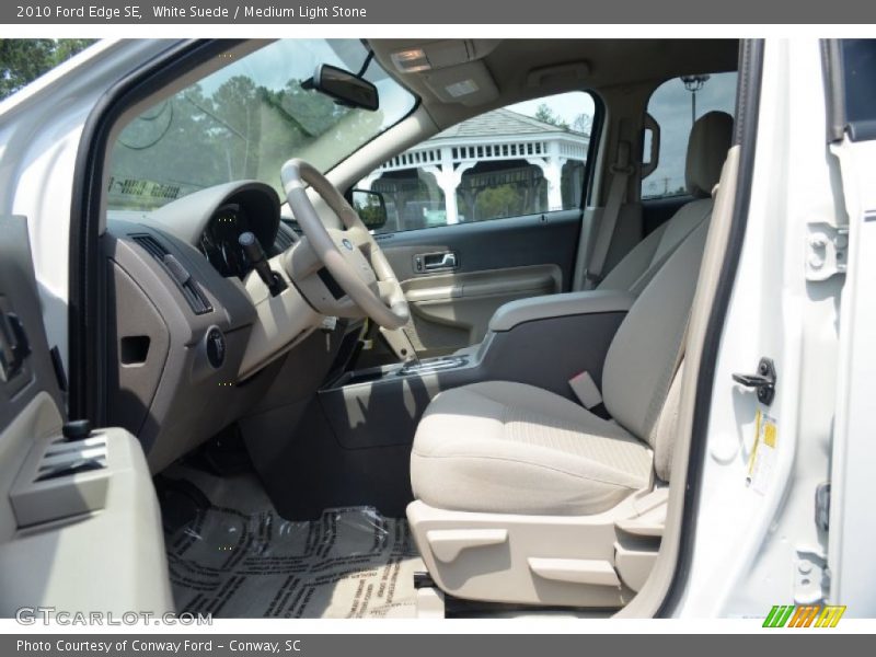 White Suede / Medium Light Stone 2010 Ford Edge SE