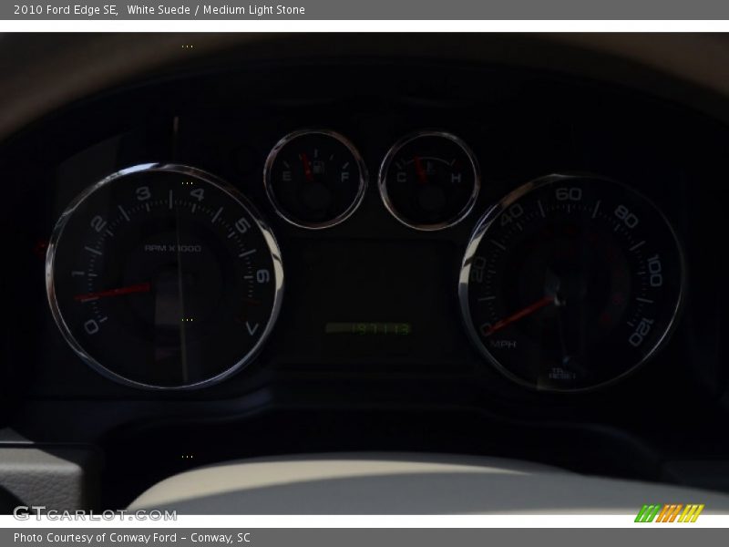 White Suede / Medium Light Stone 2010 Ford Edge SE
