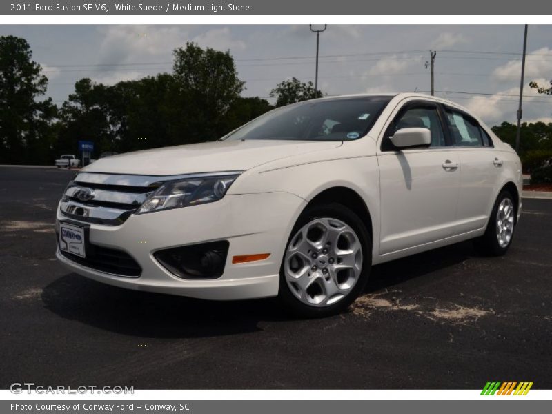 White Suede / Medium Light Stone 2011 Ford Fusion SE V6
