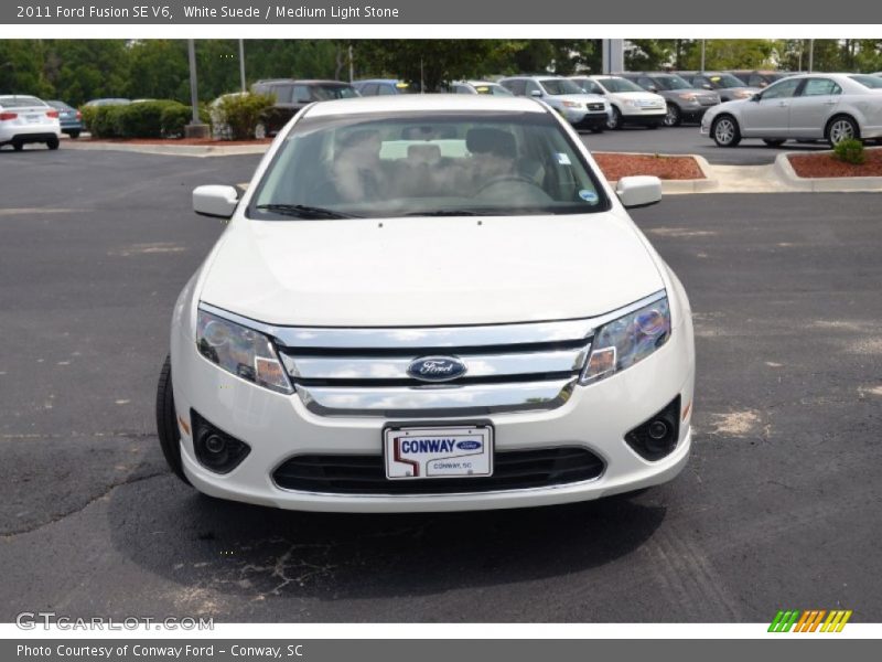 White Suede / Medium Light Stone 2011 Ford Fusion SE V6