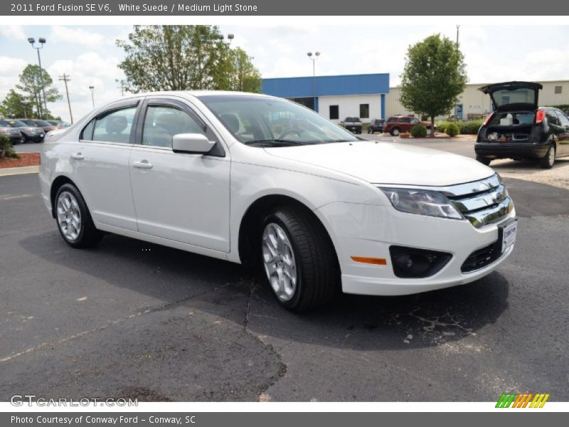 White Suede / Medium Light Stone 2011 Ford Fusion SE V6